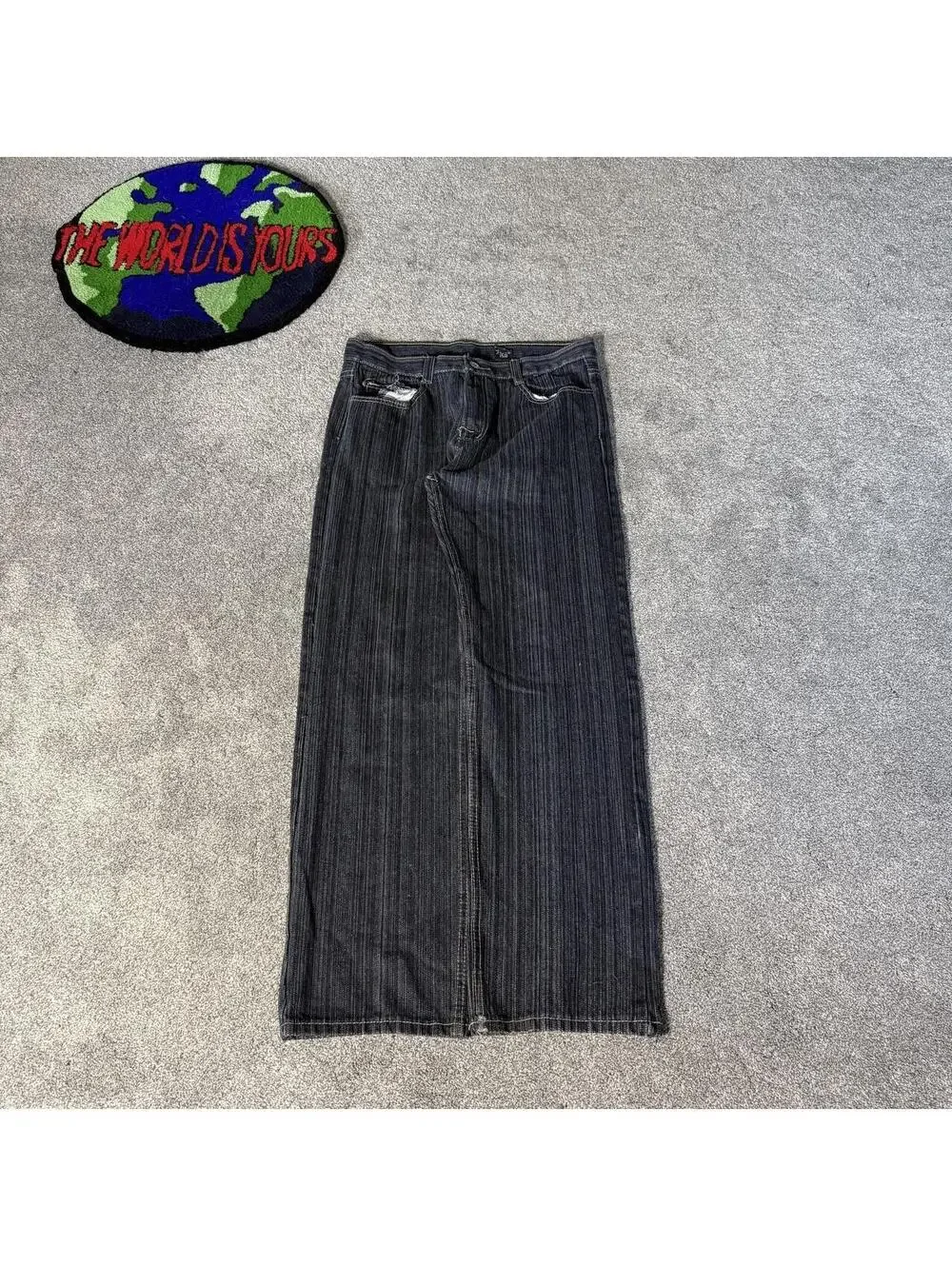 premium straight y2k denim.